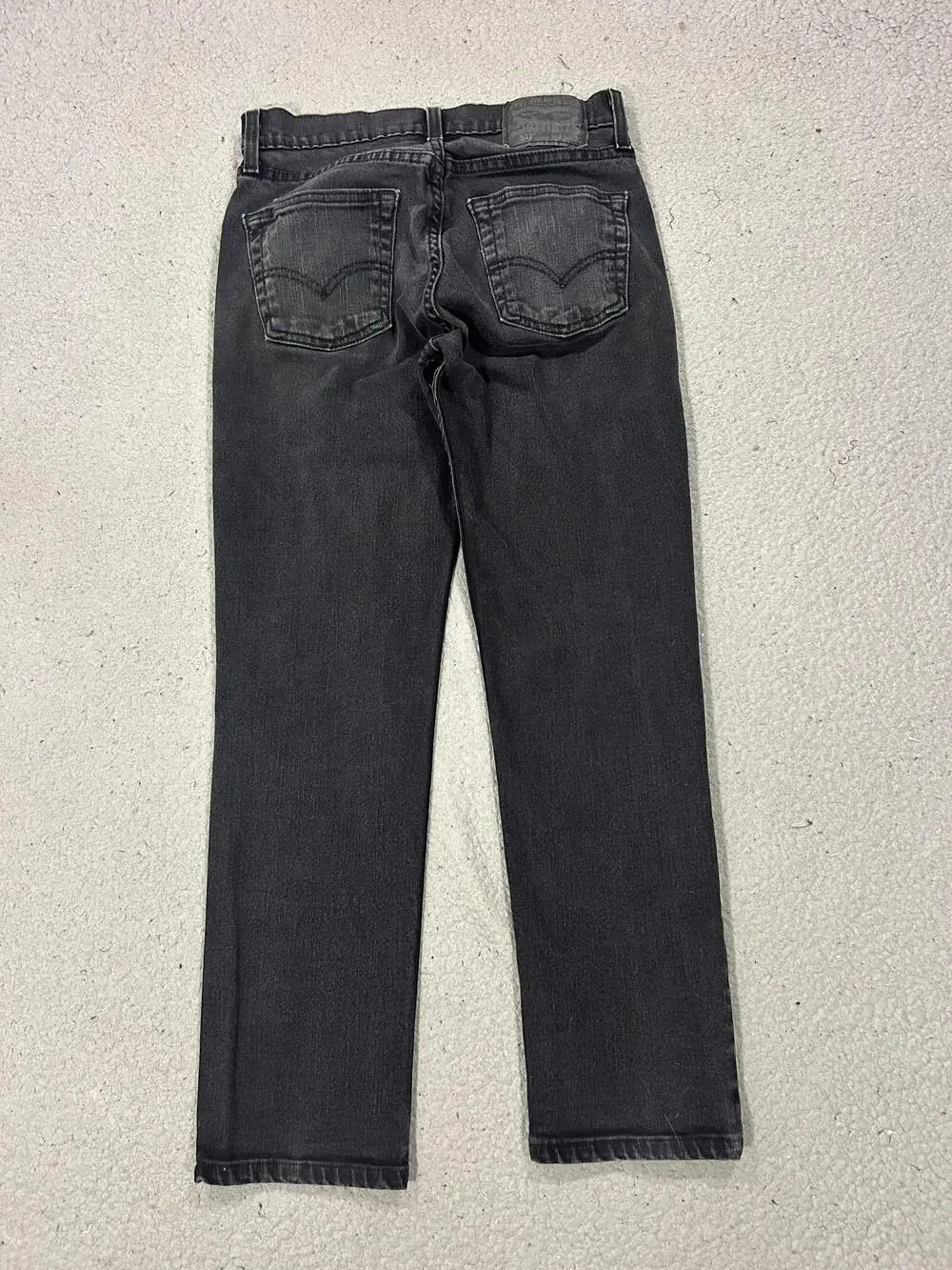 Levis 511 Jeans Mens 28x26 Gray Slim Fit Stretch Denim Charcoal Wash Zip Fly